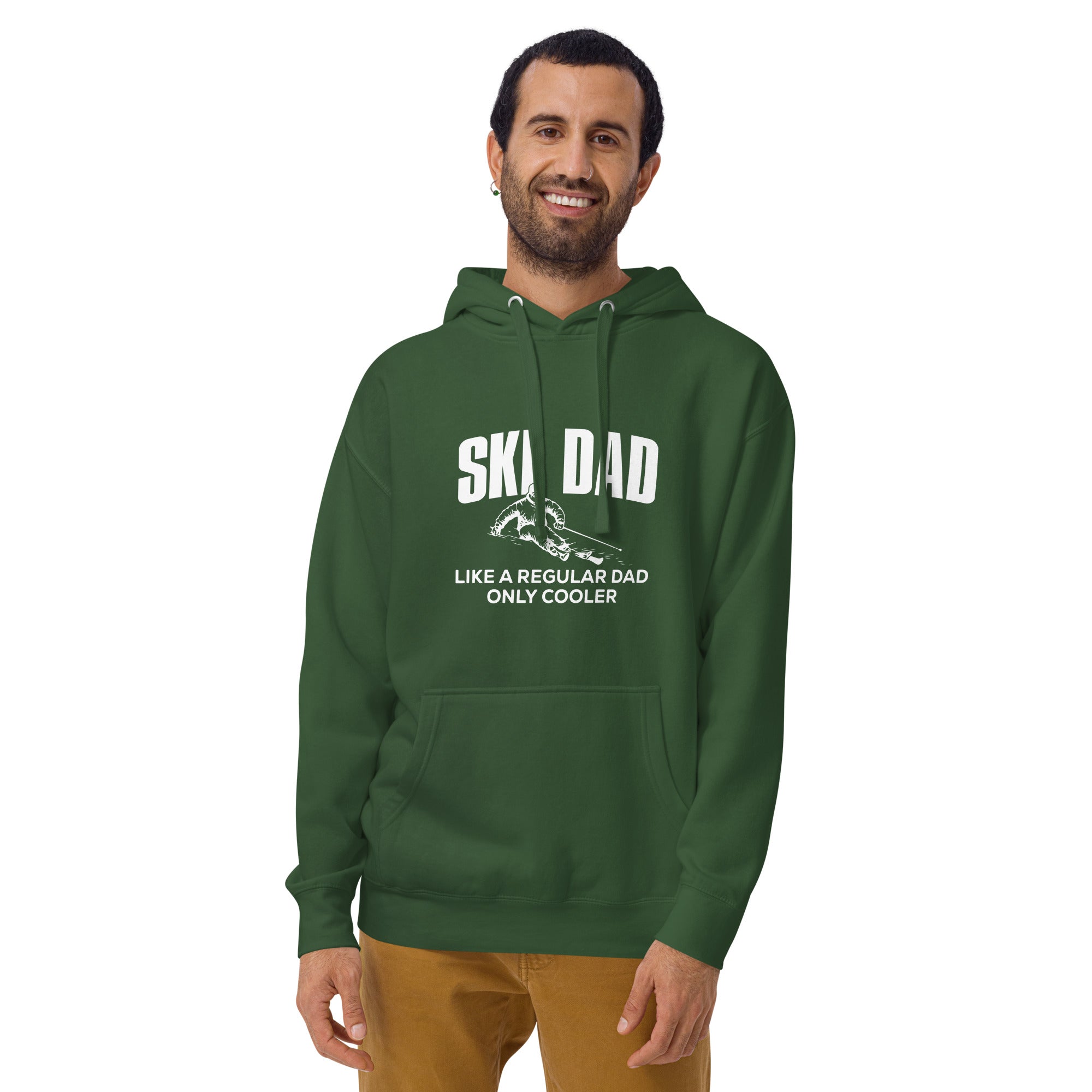 Ski Dad Hoodie Forest Green