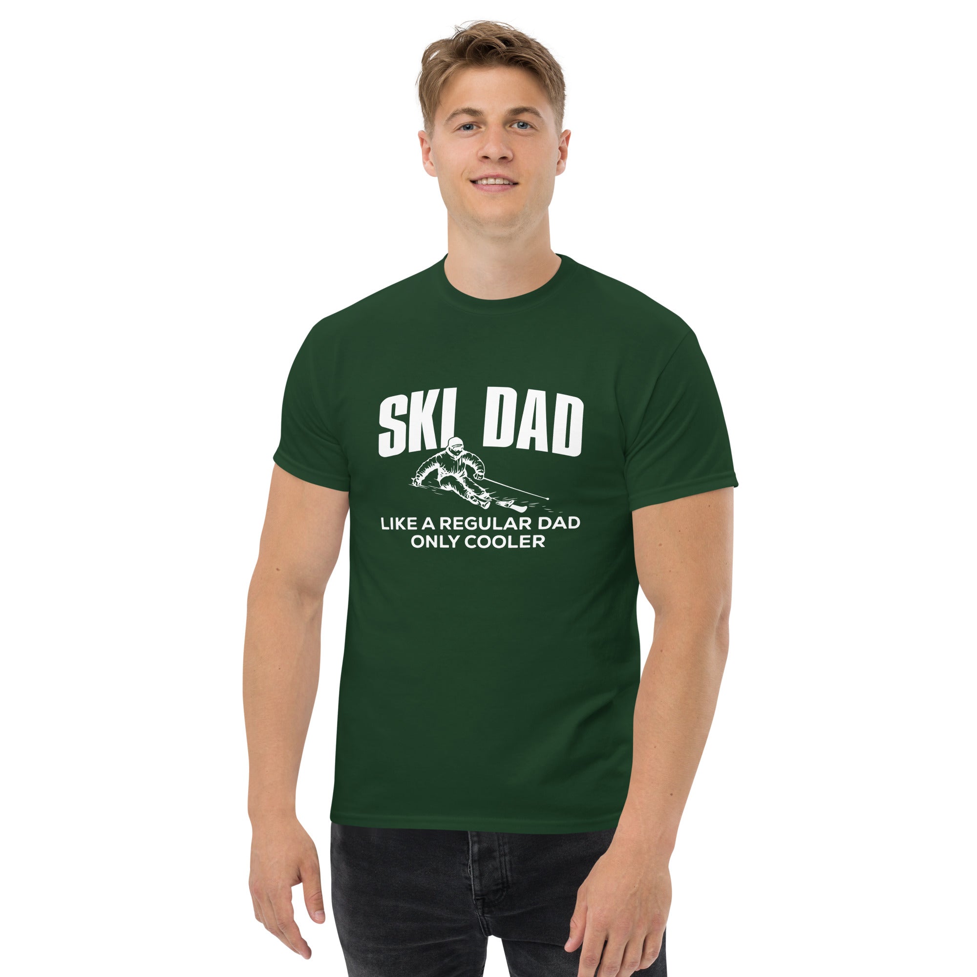 Ski Dad T-shirt Forest Green