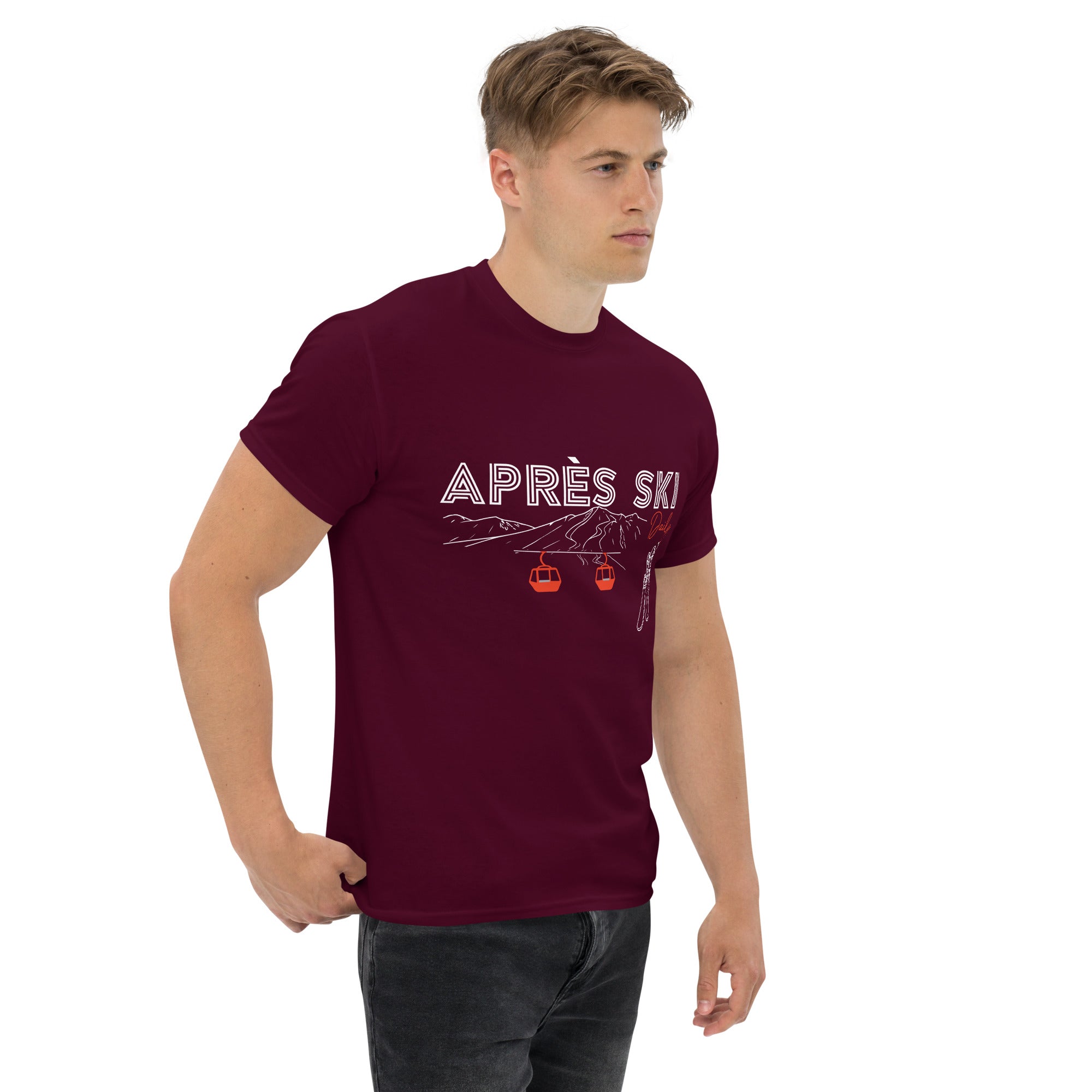 Après Ski Daily Design T-shirt - Maroon